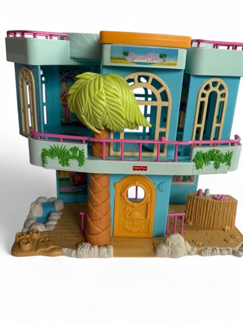 Vintage Fisher Price Loving Family Ocean Club Beach House Playset Only 2000